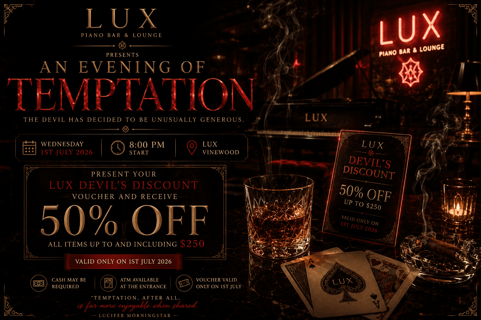 LUX Presents: An Evening of Temptation